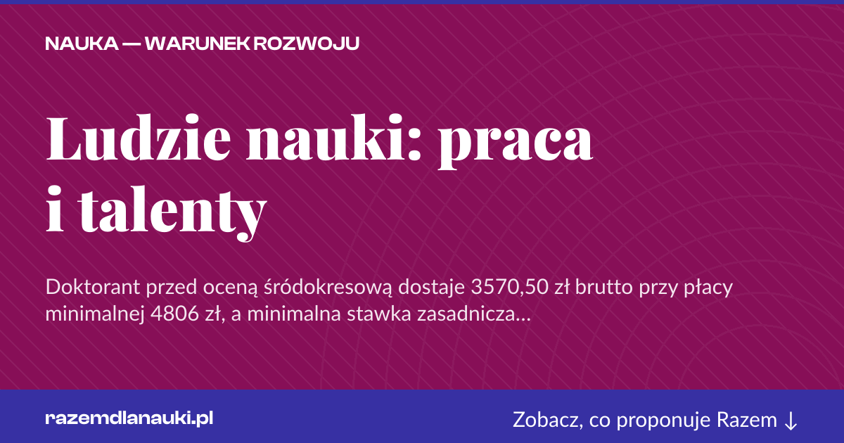 Karta social do udostępnienia: Ludzie nauki: praca i talenty