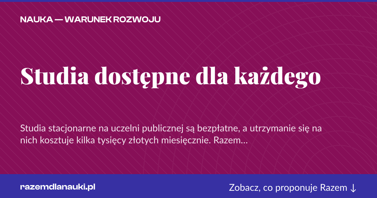 Karta social do udostępnienia: Studia dostępne dla każdego