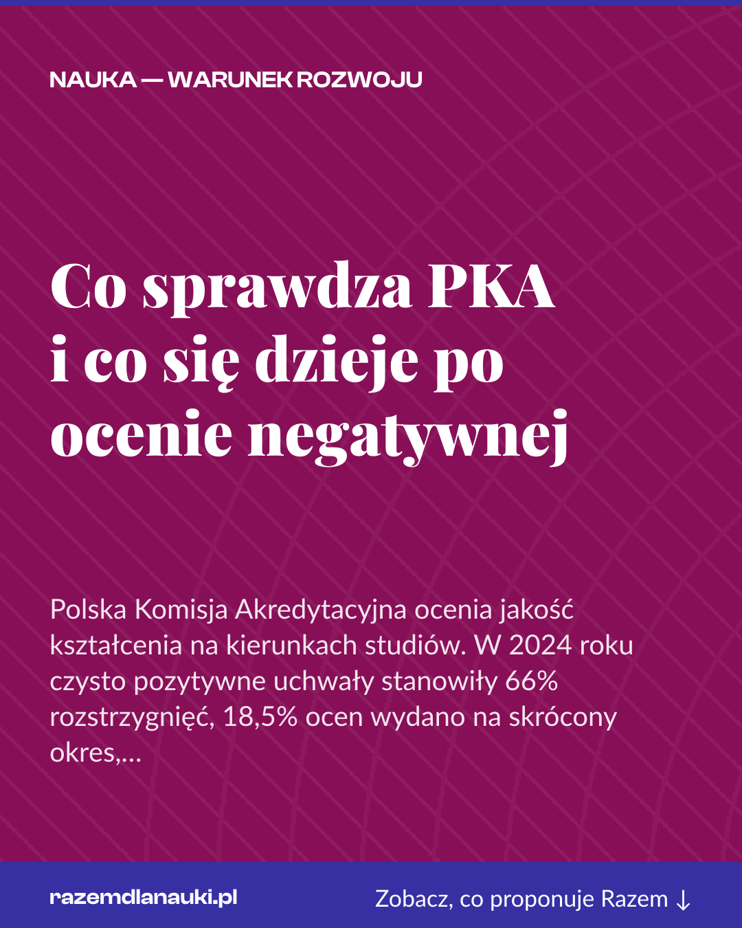 Grafika pionowa do udostępnienia: Co sprawdza PKA i co się dzieje po ocenie negatywnej